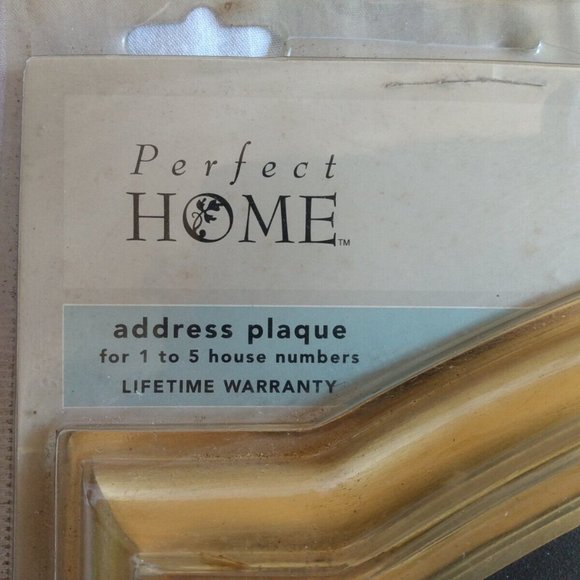 New Polished Brass Perfect Home Address Plaque 1-5 Numbers - Picture 2 of 7
